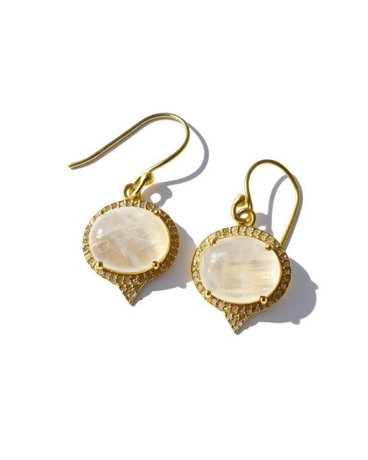 Figaru Fine Jewelry Metallic Stone Drop Earrings