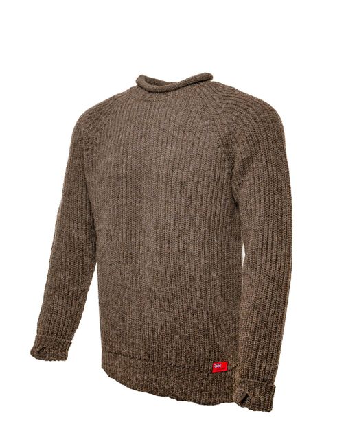 Arthur Beale Brown Neutrals Fisherman Jumper for men