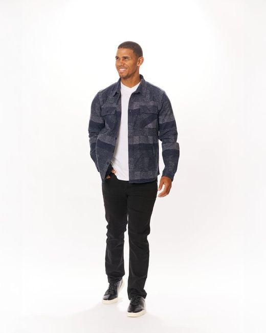 Vustra Blue Neutrals Cinder Shacket for men