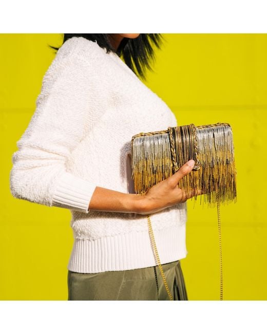 Simitri Green Rose Ombre Chunky Clutch
