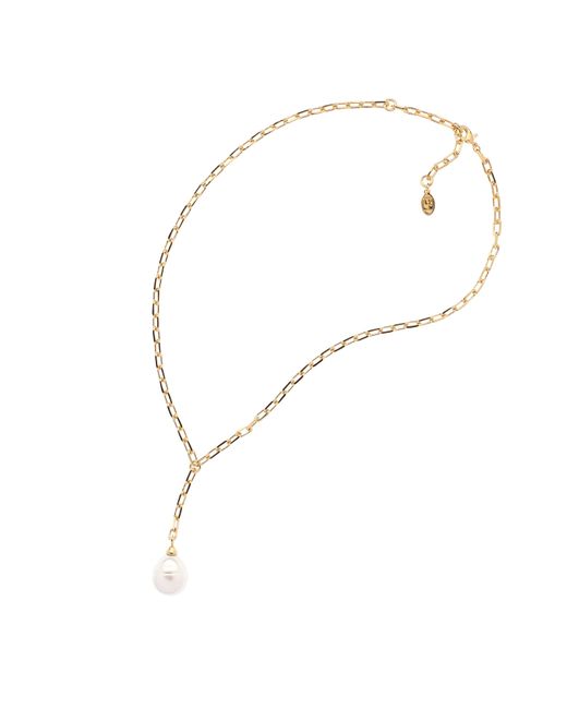Emma Holland Jewellery Metallic Baroque Pearl Y Necklace