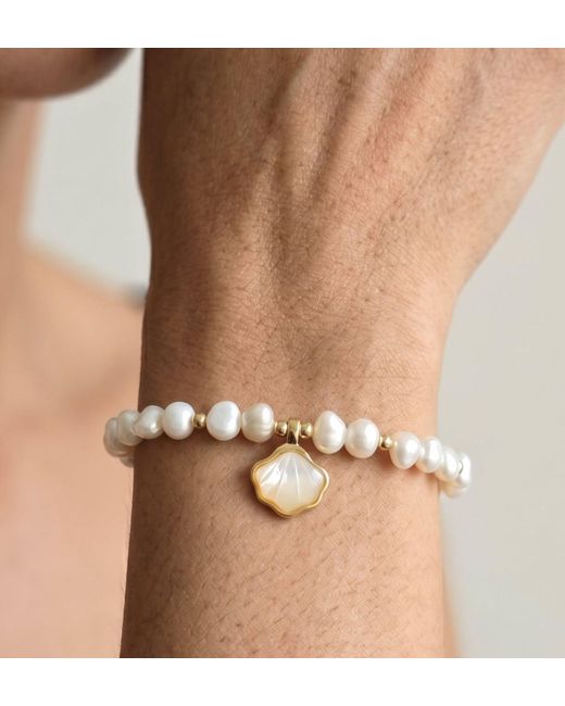 Uchi and Soto Metallic Shinju Pearl & Shell Bracelet