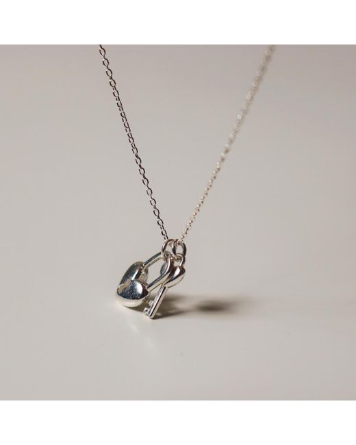 FV Jewellery Metallic The Heart Series Heart Lock & Key Necklace