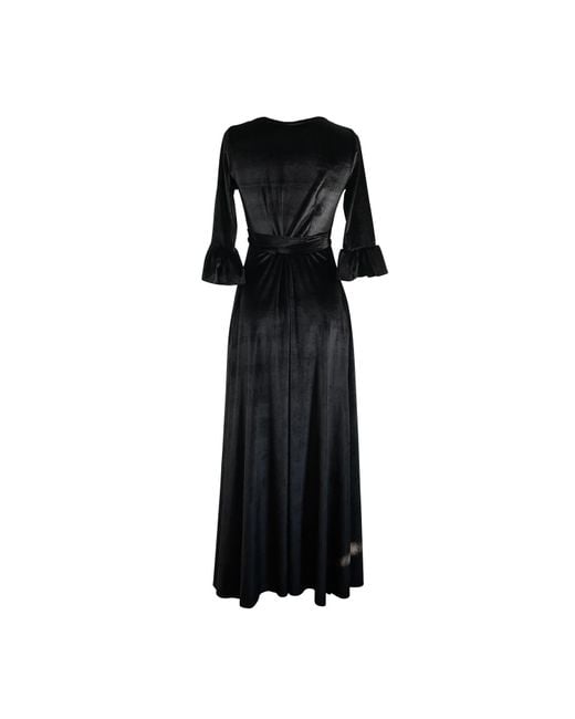 Jennafer Grace Black Velvet Dressing Gown