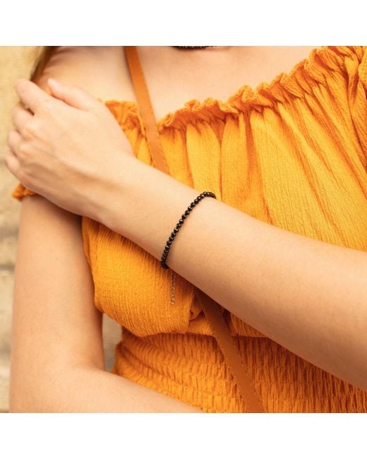 Spero London Metallic Sterling Natural Spinel Bracelet