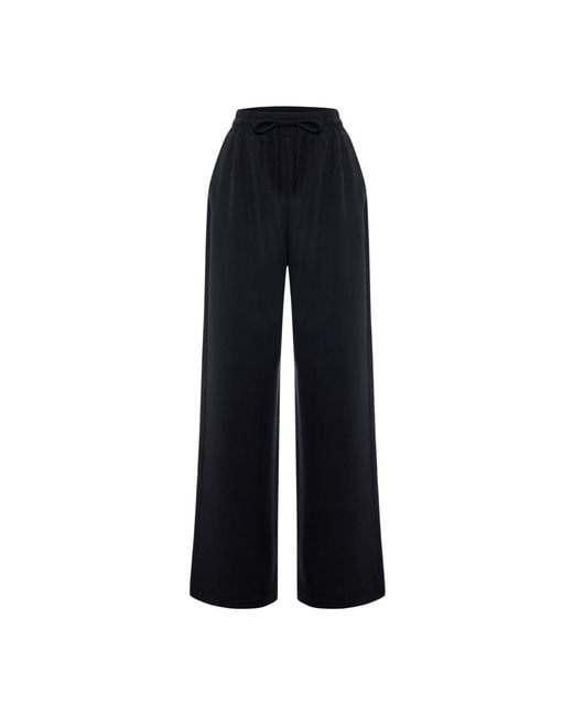 Pcfg Black Daydreamers Relaxed Fit Wide Leg Pants for men