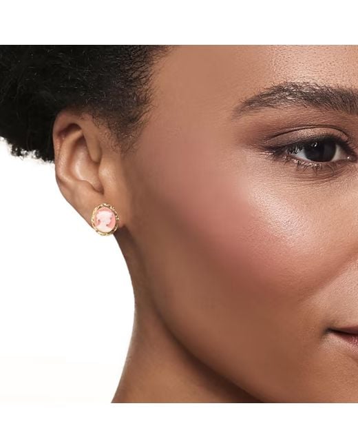 Vintouch Italy Multicolor Plated Mini Cameo Stud Earrings