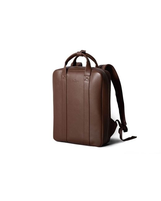 Harber London Brown Leather Backpack for men