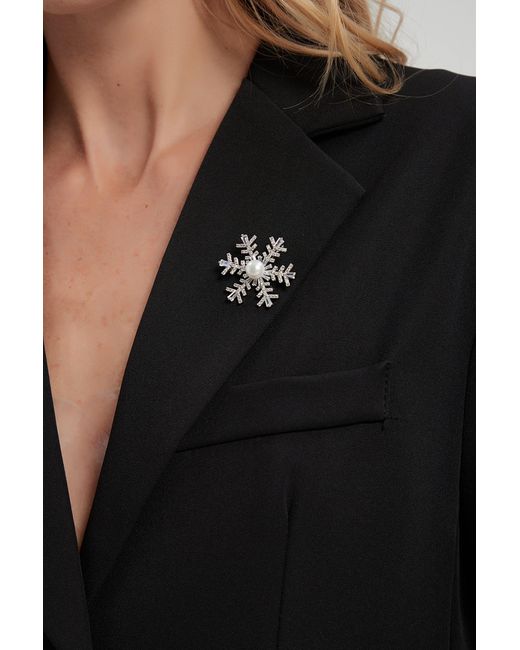 Classicharms White Pavé & Pearl Snowflake Multi Way Brooch Pendant