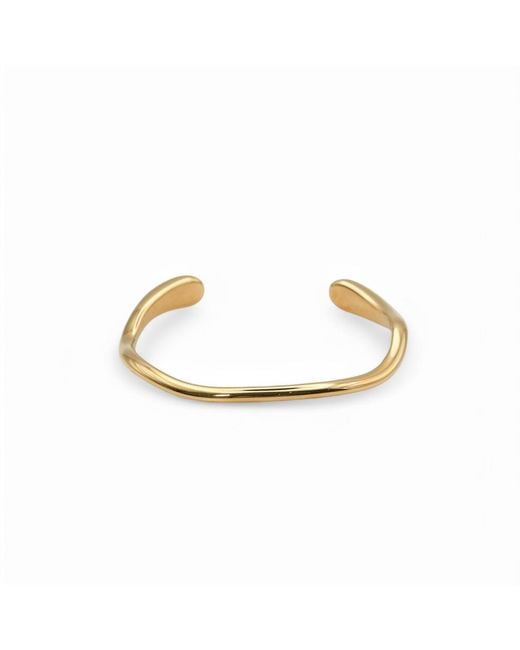 Miss Cecilia Metallic Fluid Curve Cuff Bangle Bracelet