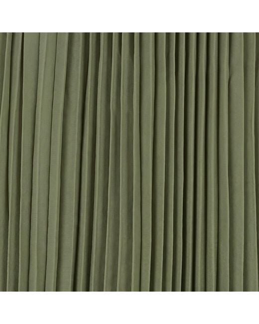 Modenaire Green Pleated Bustier Maxi Dress With Adjustable Straps And Smocked Back