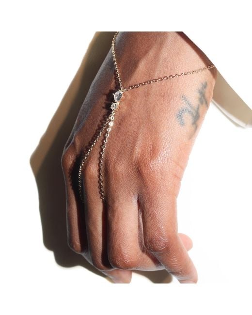 Studio Baloge White Nalya V-Line Hand Chain