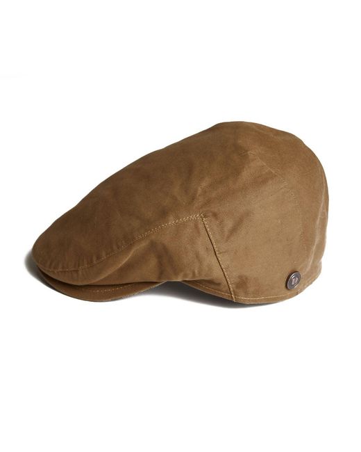 Dasmarca Hats Brown Finley Camel Italian Waterproof Cap for men