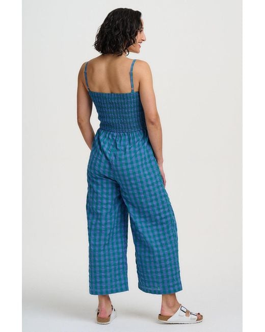 Sugarhill Blue Annabeth Jumpsuit & Peacock Check