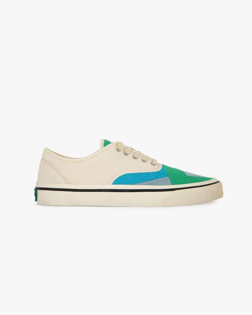 Springa | Unique Vulcanized Sneakers Italian Handmade Blue Wrong Checked Sneakers for men