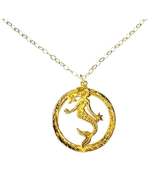 Lexi Jewelry Metallic Merrie The Mermaid Medium Coin Necklace
