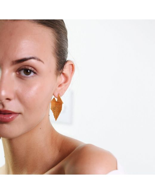 Miss Cecilia Metallic Vega Fringe Earrings