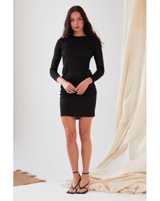 Sarvin Black Backless Dress