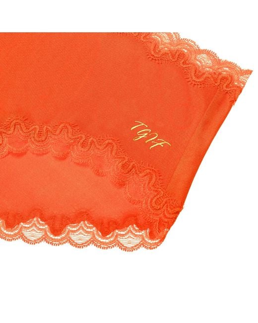 Uwila Warrior Orange Soft Silk Days Of The Week Briefs Tgif- Spicy