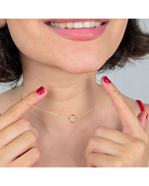 Harfi Metallic Plated Necklace With Openable Spring Clasp