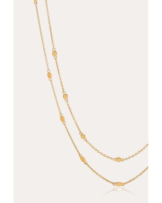 Vanhi Metallic Simona Double Chain Stacking Necklace