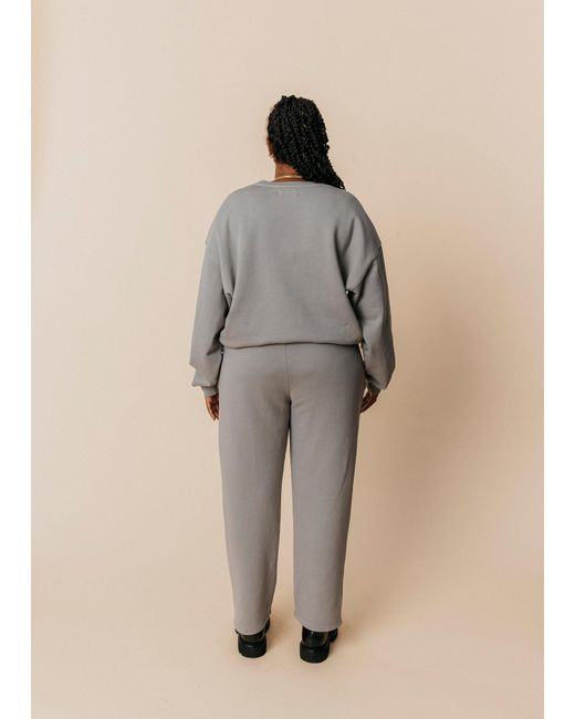 Ocio Leisurewear Gray Neutrals Cropped Pant