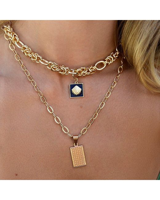 Alexie of Athens Metallic Chunky Byzantine Chain Necklace