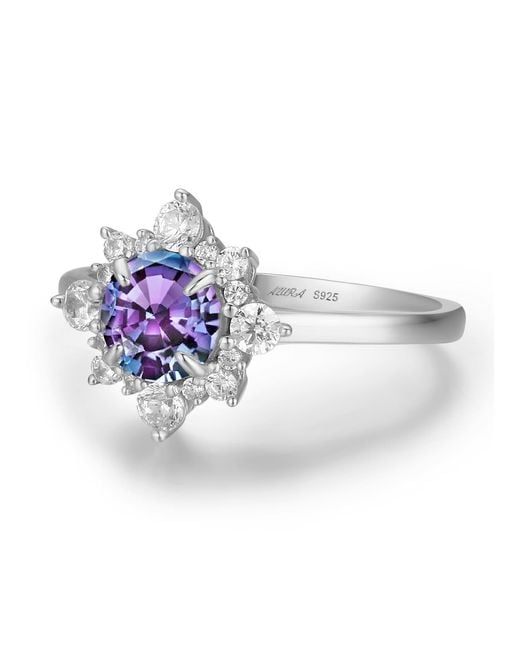 Azura Jewelry New York Blue Desert Blossom Alexandrite Ring Vermeil
