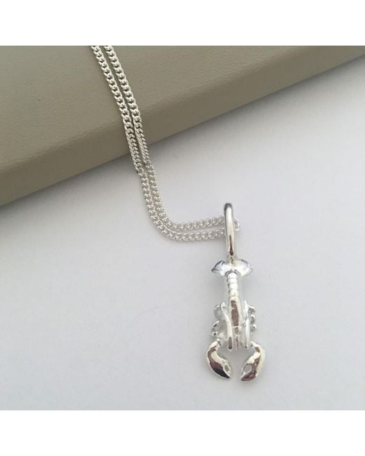 Katie Mullally Metallic Lobster Sterling Necklace