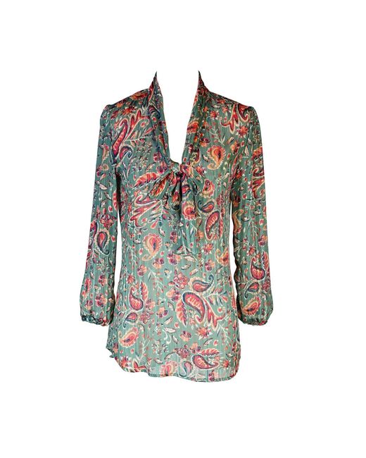 Jennafer Grace Green Absinthe Tie Front Blouse