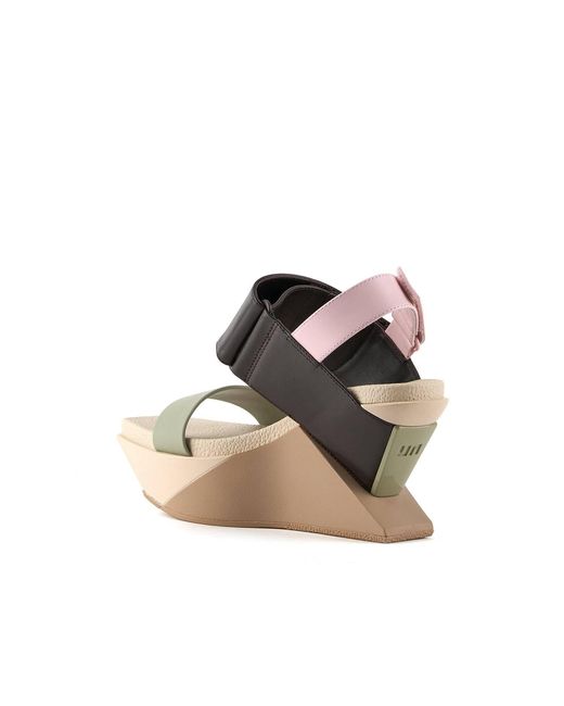 United Nude Multicolor Neutrals Delta Wedge Sandal