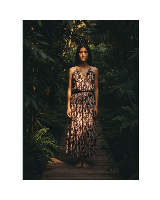 Nooki Design Brown Freda Printed Maxi Dress-Multi