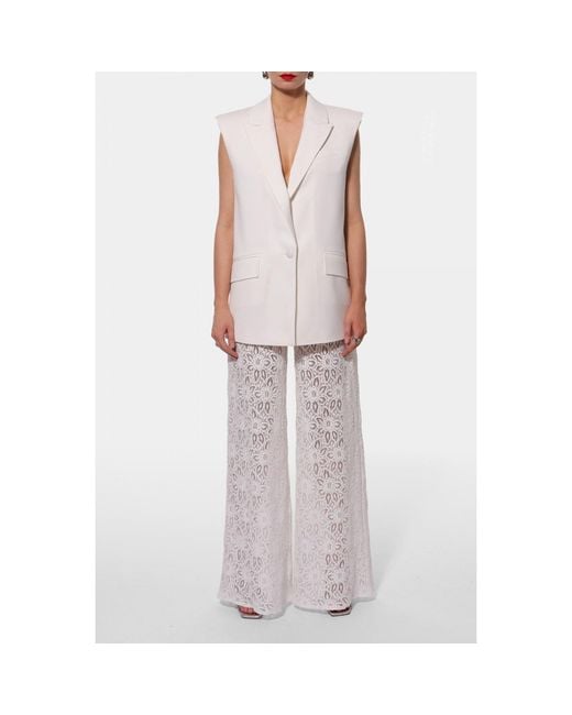 AGGI by HALEWSKI White Ursula Off Long Vest