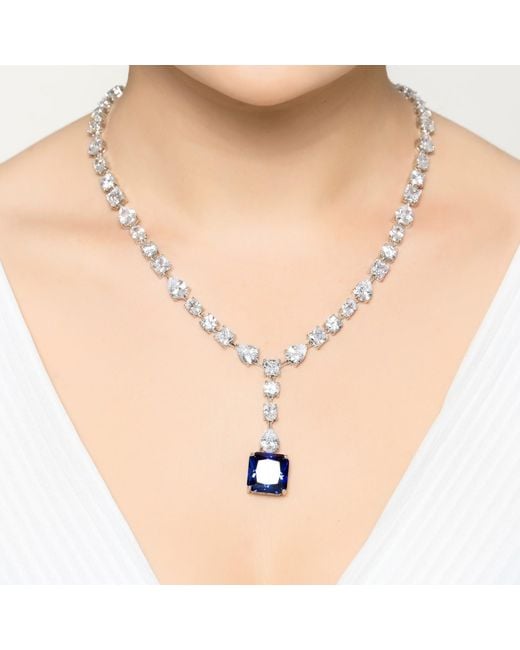 Latelita London Blue Penelope Tanzanite Statement Necklace