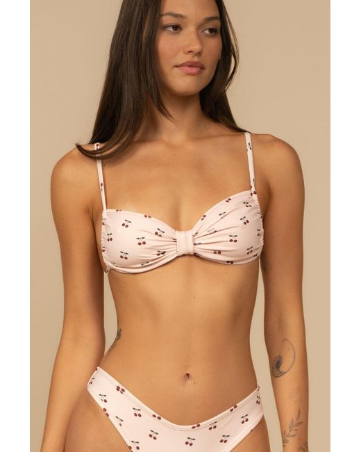 Montce Pink Cherries Devin Bikini Top