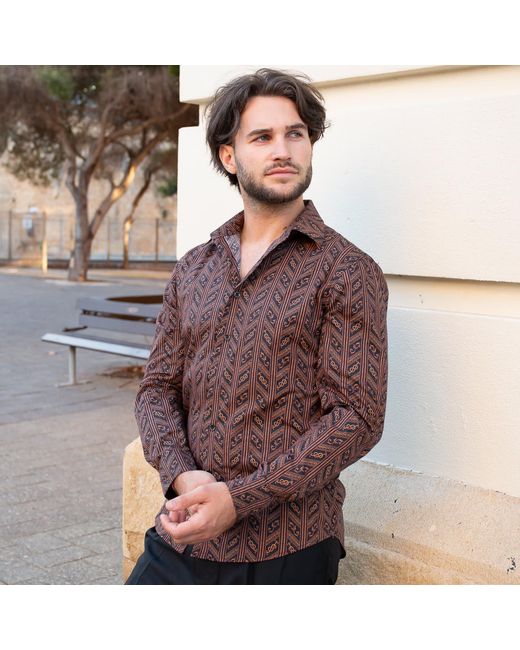 Maurice Saxe Brown Savoy Shirt for men