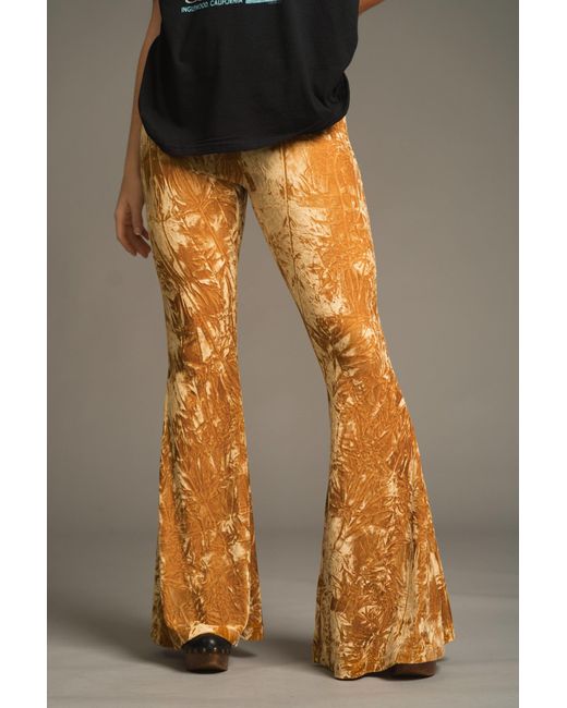 Little Lies Natural Hendrix Ochre Velvet Flares