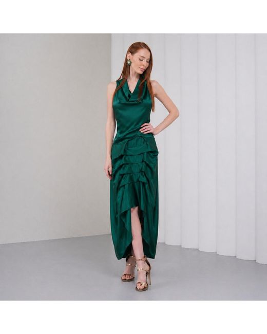 Lumina Eligma Green The Vanguard Skirt Silk