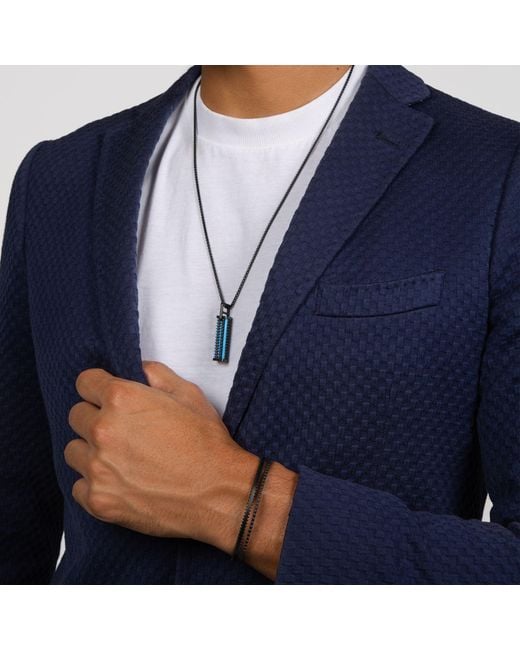 Tateossian Metallic Jagged Elements Necklace for men