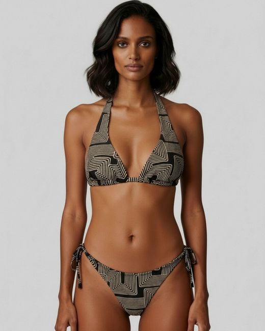 Lords of Harlech Black Raquel Inter Twine Bikini Top