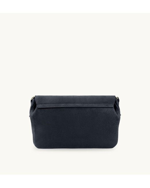 Apatchy London Blue The Maisie Midi Suede Bag