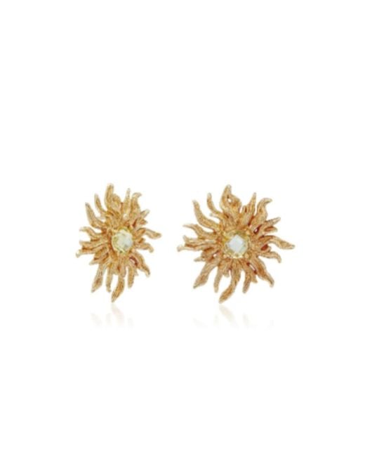 Oceanus Metallic Small Sunburst Earrings