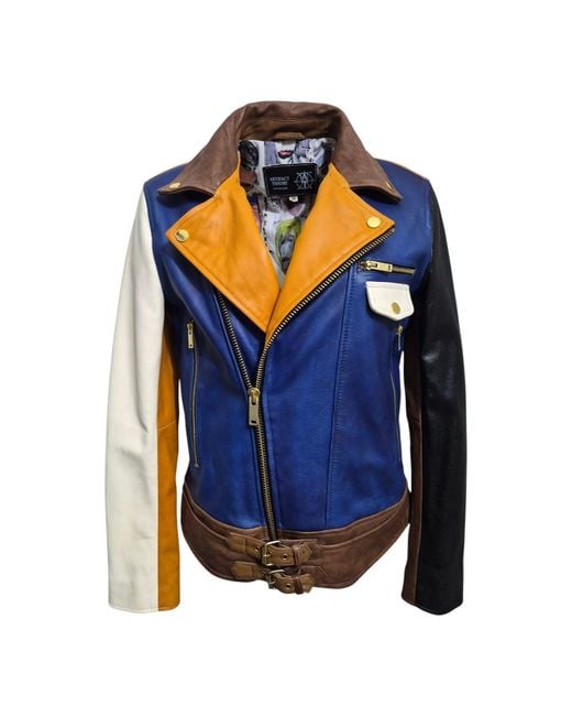 Zasta Studio Blue Artifact Theory Biker Leather Jacket D