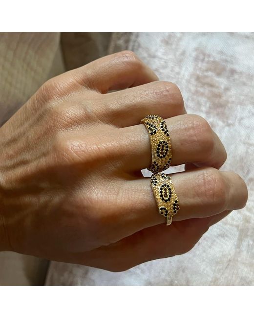 Native Gem Metallic Maneater Leopard Id Ring
