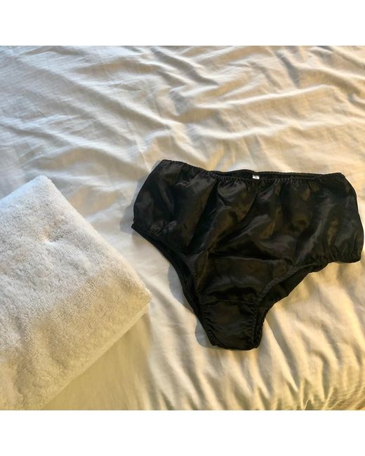 Soft Strokes Silk Black Set Of Two Pure Mulberry Silk French Cut Panties