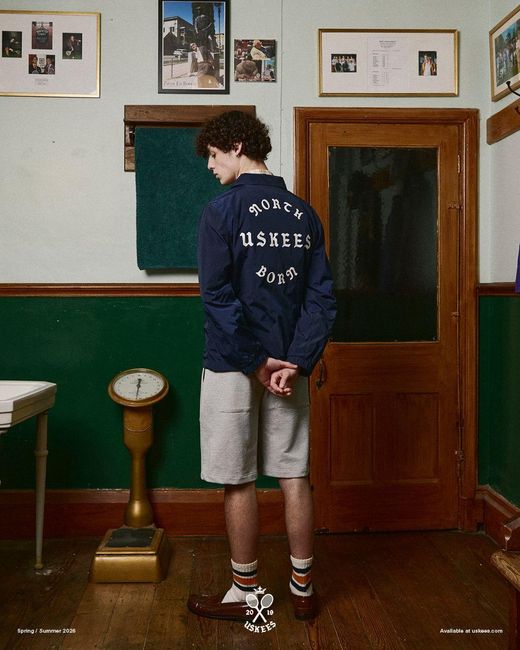 Uskees Blue Coach Jacket for men
