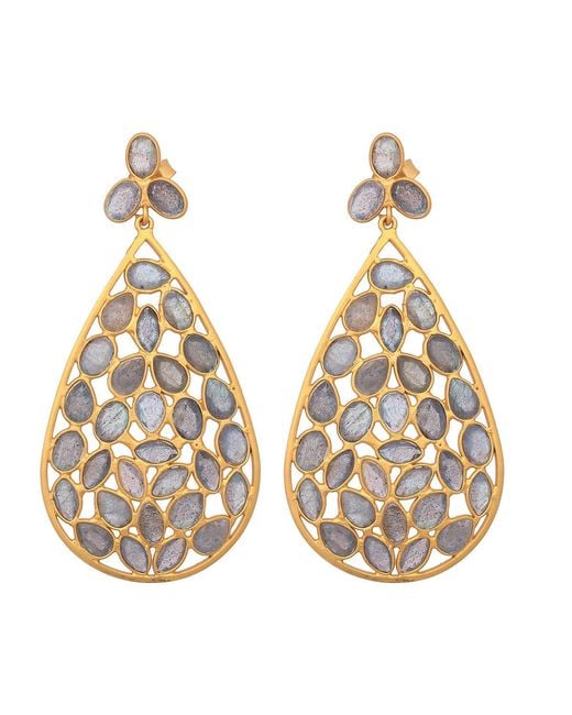 Opium Jewels Metallic Dew Drop Jali Earrings