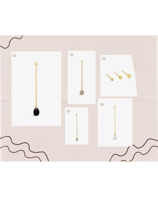 Lutiro Metallic Ball Stud Earring Set