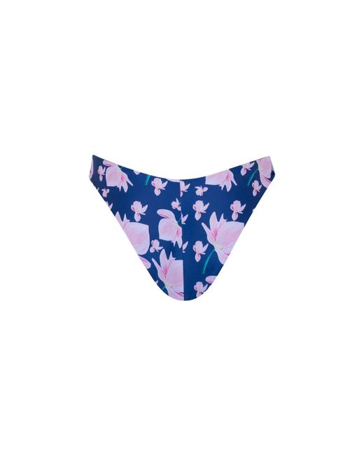 Veroni Swim Blue Lunar Petal V-Cut Bikini Bottom