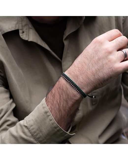 Harbour Uk Green British Connection Rope Bracelet for men